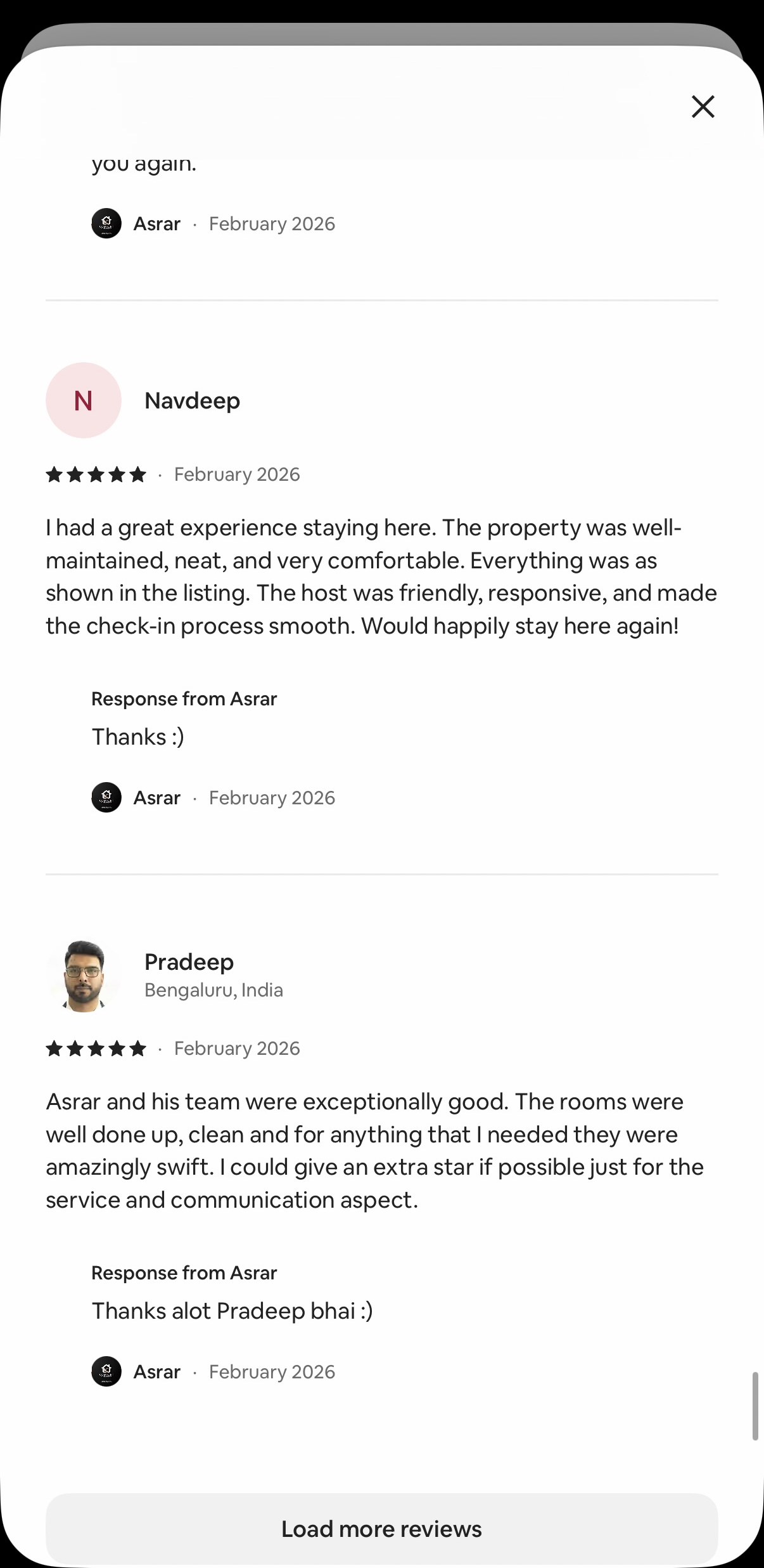 Guest review